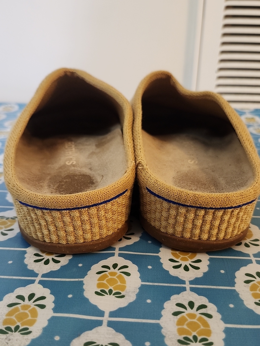 Rothy Flax The Casual Clogs Knit Arch Support Size 8 - Picture 3 of 5